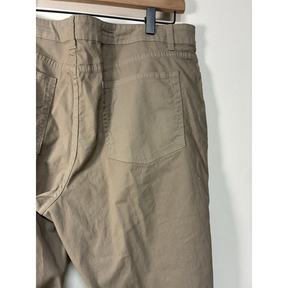 Coldwater Creek Cuffed Capri Embellished Hems Women's Size 16 Beige Pants Boho - Picture 8 of 12